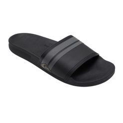 Klapki basenowe męskie Quiksilver Rivi Slide. Szare klapki i japonki męskie Quiksilver, bez wzorów, z gumy. Za 170.20 zł.