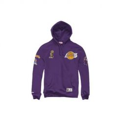 Bluza sportowa męska Mitchell & Ness Champ City Los Angeles Lakers. Fioletowe bluzy nierozpinane męskie Mitchell & Ness, m, bez wzorów, sportowe, bez ramiączek, z kapturem. Za 668.00 zł.