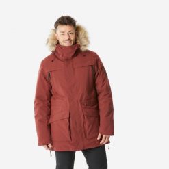 Parka turystyczna męska zimowa Quechua NH900 Warm -20°C wodoodporna. Brązowe parki męskie QUECHUA, na zimę, m, bez wzorów, z syntetyku, bez kaptura. W wyprzedaży za 399.99 zł.