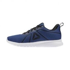Buty do biegania męskie Reebok Instalite Pro. Niebieskie buty do biegania męskie Reebok, bez wzorów, z gumy, bez zapięcia, do biegania. Za 356.00 zł.