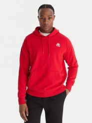 Kappa Bluza Authentic 321W7GW Czerwony Regular Fit. Czerwone bluzy nierozpinane męskie Kappa, m, bez wzorów, z bawełny, bez ramiączek, bez kaptura. Za 349.99 zł.