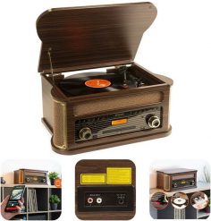 Gramofon Memphis Fenton BT CD DAB+ FM USB brązowy one size. Brązowe gramofony Fenton. Za 1,360.10 zł.
