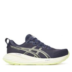 Buty do biegania Asics. Niebieskie buty do biegania męskie Asics, bez wzorów, bez zapięcia, do biegania. Za 489.99 zł.
