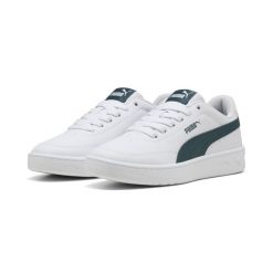 Młodzieżowe sneakersy Court Classic Clean PUMA White Green Terrain. Biała buty sportowe na co dzień męskie Puma, m, bez wzorów, młodzieżowe, bez ramiączek, bez kaptura, na jogę i pilates. Za 179.00 zł.
