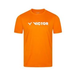 Koszulka sportowa unisex VICTOR T-43105 O. Brązowe t-shirty sportowe męskie Victor, bez wzorów, sportowe, bez ramiączek. Za 99.99 zł.