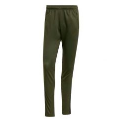 Spodnie dresowe adidas Train Essentials 3-Stripes. Zielone spodnie dresowe męskie ADIDAS, bez wzorów, z dresówki. Za 196.00 zł.