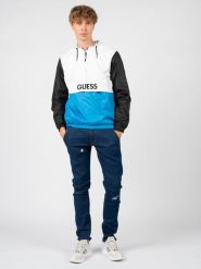 Guess Kurtka | X1GL11RBQG0 | Mężczyzna | Niebieski, Czarny, Biały. Białe kurtki męskie Guess, m, z aplikacjami, z poliesteru, bez ramiączek, bez kaptura. W wyprzedaży za 279.00 zł.