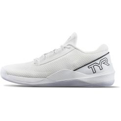 Buty treningowe męskie TYR CXT2 TRAINER. Białe buty treningowe męskie TYR, bez wzorów, bez zapięcia, na fitness i siłownię. Za 799.99 zł.