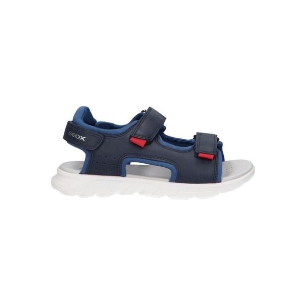 Sandały juniorskie Geox Airadyum. Niebieskie buty zimowe męskie Geox, bez wzorów, z syntetyku, sportowe, bez obcasa, bez zapięcia. Za 219.99 zł.