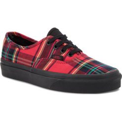 Tenisówki VANS - Authentic VN0A38EMU5P (Plaid Mix) Red/Black. Czerwone trampki męskie Vans, z gumy, sportowe. W wyprzedaży za 229.00 zł.
