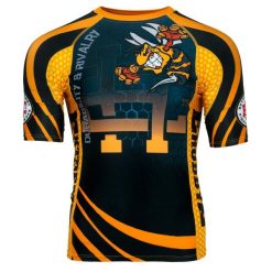 Koszulka Męska Rashguard MMA na Siłownię EXTREME HOBBY ANGRY WASP. Czarne bielizna termoaktywna męska EXTREME HOBBY, m, bez wzorów, z bawełny, bez ramiączek, do biegania. Za 199.00 zł.