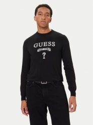 Guess Sweter M5YR00 Z0122 Czarny Slim Fit. Czarne kardigany męskie Guess, m, z aplikacjami, z syntetyku, bez ramiączek. Za 439.99 zł.