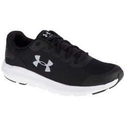 Buty do biegania męskie Under Armour Surge 2. Czarne buty do biegania męskie Under Armour, bez wzorów, z materiału, bez zapięcia, do biegania. Za 294.00 zł.