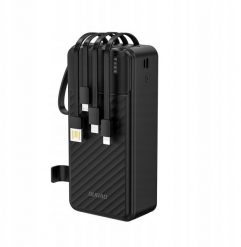 Powerbank Dudao K11 Max 30000mAh z wbudowanymi kablami czarny. Czarne powerbanki Dudao. Za 59.72 zł.