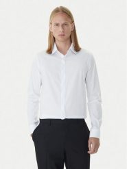 Calvin Klein Koszula LV019EU060 Biały Extra Slim Fit. Białe koszule męskie Calvin Klein, m, bez wzorów, z bawełny, bez kołnierzyka, bez ramiączek. Za 309.99 zł.
