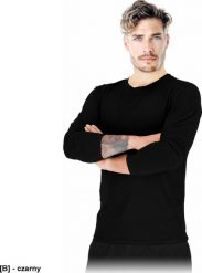 R.E.I.S. TS-PORTO-LS - T-shirt z siateczki męski dzianina 100% poliester 130-135 g/m2 krągły dekolt długi rękaw - czarny M. Czarne koszulki męskie z długim rękawem R.E.I.S., m, bez wzorów, z dzianiny, bez kołnierzyka, bez ramiączek. Za 15.45 zł.