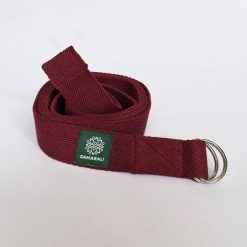 Pasek do jogi z bawełny organicznej Samarali. Czerwone paski męskie SAMARALI, bez wzorów, z bawełny, sportowe. Za 99.00 zł.