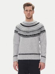 Pepe Jeans Sweter Fairisle PM702504 Szary Regular Fit. Szare kardigany męskie Pepe Jeans, m, bez wzorów, z jeansu, bez ramiączek. Za 309.99 zł.