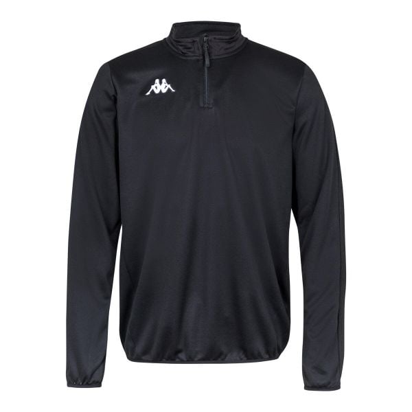 Bluza Kappa Tavole. Czarne bluzy nierozpinane męskie Kappa, bez wzorów, z materiału, sportowe, bez ramiączek, bez kaptura. W wyprzedaży za 131.30 zł.