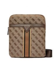 Guess Saszetka HMMIST P5123 Beżowy. Brązowe saszetki męskie Guess, z aplikacjami, ze skóry. Za 259.99 zł.