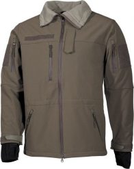 Kurtka męska MFH Kurtka typu soft shell "High Defence" oliwkowa M. Zielone kurtki męskie MFH, m, bez wzorów, bez ramiączek, bez kaptura. Za 522.00 zł.