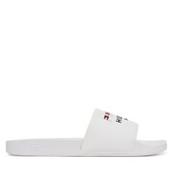 Klapki Tommy Hilfiger. Białe klapki i japonki męskie Tommy Hilfiger, bez wzorów. Za 119.99 zł.
