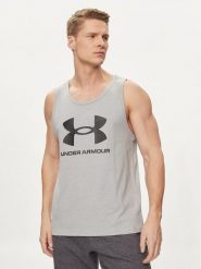 Under Armour Tank top Ua Sportstyle Logo Tank 1382883-035 Szary Loose Fit. Szare t-shirty sportowe męskie Under Armour, m, bez wzorów, z bawełny, sportowe, bez ramiączek. Za 99.99 zł.