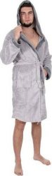 Springos Szlafrok męski z polaru rozm. L/XL z kapturem i paskiem szary UNIWERSALNY. Szare szlafroki męskie SPRINGOS, l, bez wzorów, z polaru, z kapturem. Za 89.09 zł.