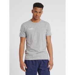Koszulka sportowa z krótkim rękawem męska Hummel hmlGO cotton. Szare t-shirty sportowe męskie HUMMEL, m, bez wzorów, sportowe, bez ramiączek. Za 40.00 zł.