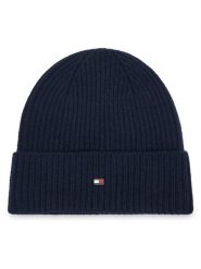 Tommy Hilfiger Czapka Flag AM0AM13586 Granatowy. Niebieskie czapki męskie Tommy Hilfiger, na zimę, bez wzorów, z kaszmiru. Za 389.99 zł.