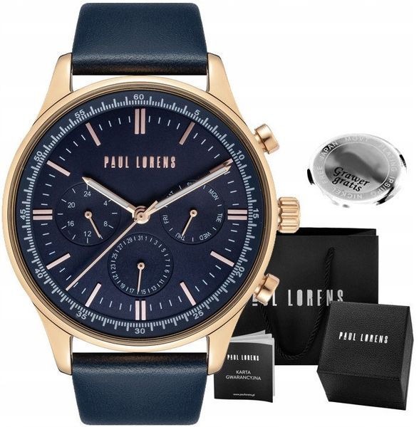Zegarek męski Paul Lorens FABER-6F3 Z GRAWEREM. Zegarki męskie Paul Lorens. Za 219.00 zł.