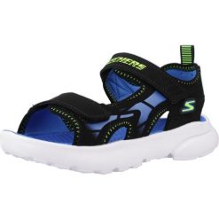 Sandały SKECHERS 406513L Czarny. Czarne buty zimowe męskie Skechers, bez wzorów, z syntetyku, sportowe, bez obcasa, bez zapięcia. Za 176.99 zł.