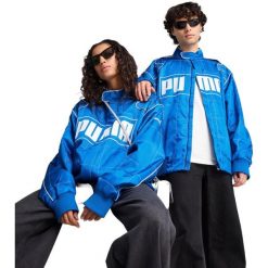 Kurtka Puma Racer, Dla obu płci. Niebieskie kurtki męskie Puma, s, bez wzorów, z poliesteru, bez ramiączek, bez kaptura. Za 377.99 zł.