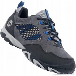 Męskie buty trapery trekkingowe TIMBERLAND CRESTRIDGE WATERPROOF LOW. Szare buty zimowe męskie Timberland, bez wzorów, sportowe, bez obcasa, bez zapięcia. Za 399.00 zł.