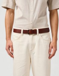 MESKI PASEK WRANGLER ROLLER BUCKLE BELT BROWN 112365270. Brązowe paski męskie Wrangler, bez wzorów. Za 99.99 zł.