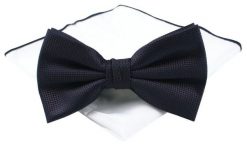 Męska Mucha (Poszetka w Zestawie) - Chattier - Głęboki Burgund i Granat. Czerwone krawaty i muchy męskie Chattier, bez wzorów, eleganckie. Za 59.00 zł.