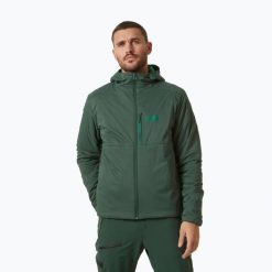 Kurtka zimowa męska Helly Hansen Odin Stretch Hooded Insulator. Zielone kurtki męskie Helly Hansen, na zimę, m, bez wzorów, sportowe, bez ramiączek, bez kaptura. Za 529.99 zł.