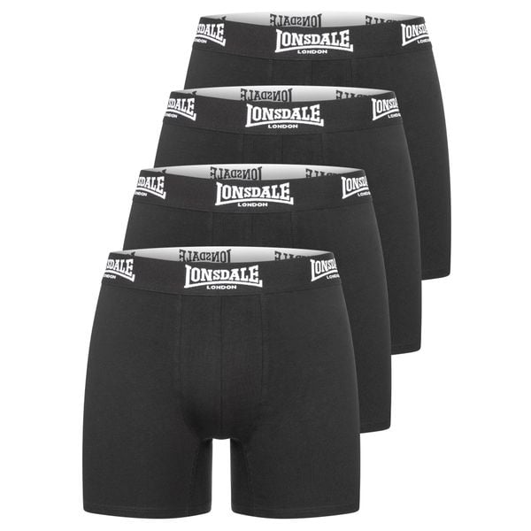 Bokserki Lonsdale West Challow (x4). Czarne bokserki męskie Lonsdale, m, bez wzorów. Za 172.50 zł.