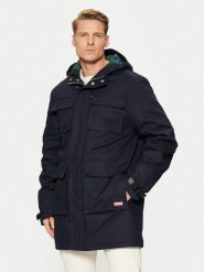 Hunter Płaszcz zimowy HARM0002242 Granatowy Regular Fit. Niebieskie płaszcze męskie Hunter, na zimę, m, bez wzorów, z bawełny, bez kaptura. Za 939.99 zł.