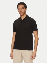 Calvin Klein Polo LV04LB220G Czarny Regular Fit. Czarne koszulki polo męskie Calvin Klein, l, bez wzorów, z syntetyku, bez kołnierzyka, bez ramiączek. Za 209.99 zł.