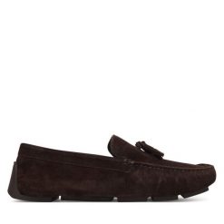 Mokasyny Calvin Klein. Brązowe mokasyny męskie Calvin Klein, bez zapięcia. Za 649.99 zł.