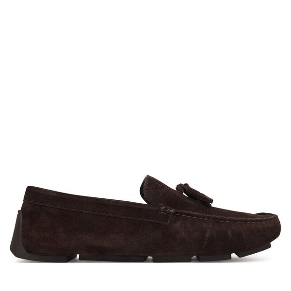 Mokasyny Calvin Klein. Brązowe mokasyny męskie Calvin Klein, bez zapięcia. Za 649.99 zł.