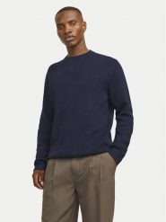 Jack & Jones Sweter Merino 12216817 Granatowy Regular Fit. Niebieskie kardigany męskie Jack & Jones, m, bez wzorów, z wełny, bez ramiączek. Za 269.99 zł.