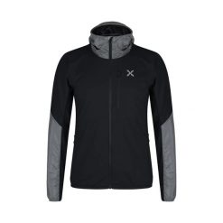 Kurtka z kapturem Montura Alpha Evo. Czarne kurtki męskie MONTURA, bez wzorów, sportowe, bez ramiączek, z kapturem. W wyprzedaży za 841.50 zł.