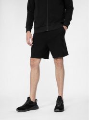 4F Szorty sportowe 4FSS23TSHOM080 Czarny Regular Fit. Czarne szorty sportowe męskie 4f, bez wzorów, z bawełny, sportowe. Za 59.99 zł.
