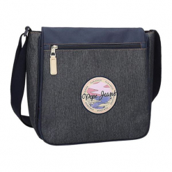 Torba w kolorze ciemnoniebieskim - (S)30 x (W)32 x (G)10 cm. Niebieskie torby męskie na ramię Pepe Jeans, w paski, z materiału. W wyprzedaży za 74.95 zł.