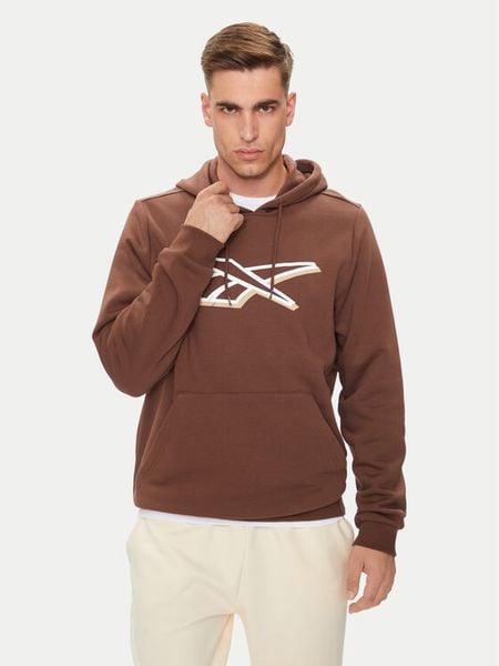 Reebok Bluza Vector 100202413 Brązowy Regular Fit. Brązowe bluzy nierozpinane męskie Reebok, m, bez wzorów, z bawełny, bez ramiączek, bez kaptura. Za 119.99 zł.