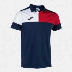 Polo Joma Crew V. Czerwone koszulki polo męskie Joma, bez wzorów, sportowe, bez kołnierzyka, bez ramiączek. W wyprzedaży za 114.60 zł.