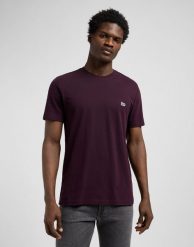 MESKA KOSZULKA LEE SS PATCH LOGO TEE DEEP WINE 112370738. T-shirty męskie Lee, m, bez wzorów, bez kołnierzyka, bez ramiączek. Za 79.99 zł.