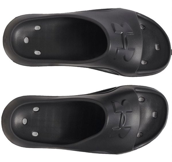 Klapki męskie UNDER ARMOUR M Locker V SL Czarne Na basen siłownię 44. Czarne klapki i japonki męskie Under Armour, bez wzorów. Za 119.52 zł.